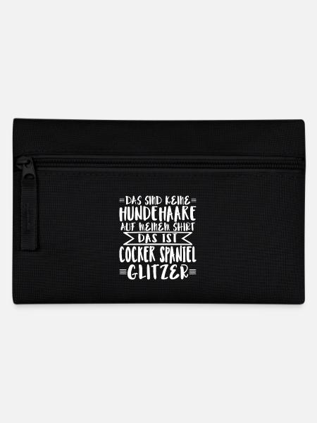 Das ist Cocker Spaniel Glitzer - Federtasche - Schwarz