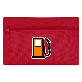benzin gas tankstelle petrol station oil productio - Federtasche - Rot - Vorne
