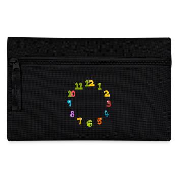 clock time clock time hourglass hourglass94 - Pencil Case - black - Front