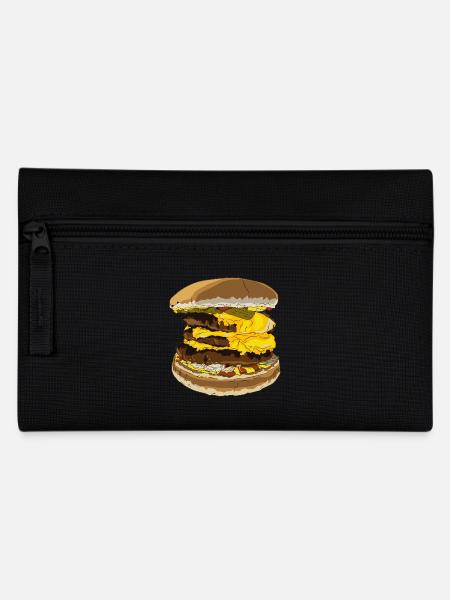 Burger cheeseburger giant - Pencil Case - black