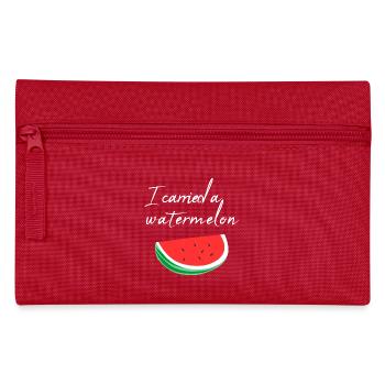 Ich habe eine Wassermelone getragen / Geschenk - Federtasche - Rot - Vorne
