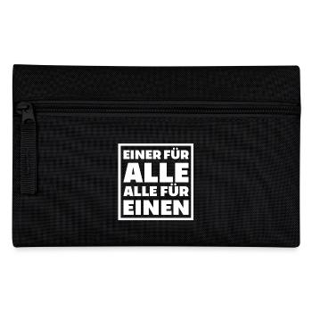 Einer für alle für einen zusammenhalt team wir - Federtasche - Schwarz - Vorne