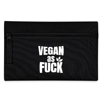 Vegan as Fuck Veganer - Federtasche - Schwarz - Vorne
