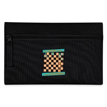 The ORANGE move ... and CHECKMATE - shoulder straps - Pencil Case - black - Front
