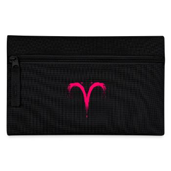 Zodiac Aries Aries Symbol Pink Pink - Pencil Case - black - Front