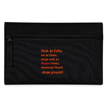 Schwäbische TShirts mit lustigem Schwaben Spruch. - Federtasche - Schwarz - Vorne