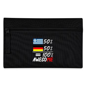 50% Griechisch 50% Deutsch - Federtasche - Schwarz - Vorne