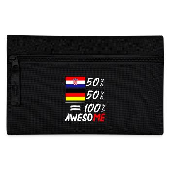 50% Kroatisch 50% Deutsch - Federtasche - Schwarz - Vorne