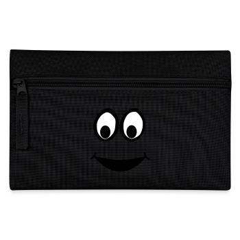 Funny Face, Cartoon Face, Trickfilm, Smiley - Pencil Case - black - Front