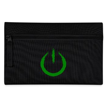 Power on Schalter Einschalten Ausschalten Symbol - Federtasche - Schwarz - Vorne