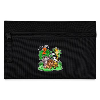 Ich bin 2 - 2. Geburtstag - Niedliche Tiere - Federtasche - Schwarz - Vorne