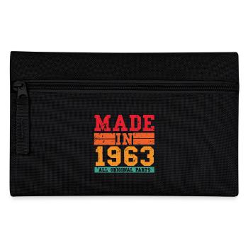 1963 Geburtstag Vintage Spruch - Federtasche - Schwarz - Vorne