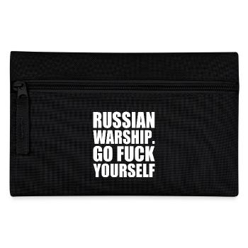 russian warship go f yourself - Pencil Case - black - Front