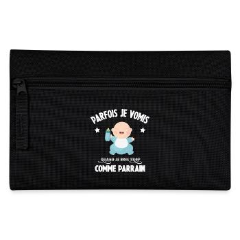 Parfois je vomis comme parrain quand je bois trop - Trousse - noir - Devant