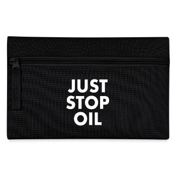 Just stop oil - Federtasche - Schwarz - Vorne