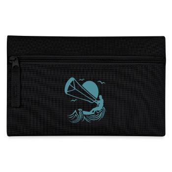 Kitesurfer Silhouette, Kiten Abenteuer Design - Federtasche - Schwarz - Vorne