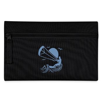 Kitesurfer Silhouette, Kiten Abenteuer Design - Federtasche - Schwarz - Vorne