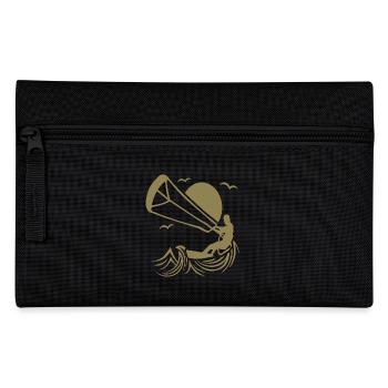 Kitesurfer Silhouette, Kiten Abenteuer Design - Federtasche - Schwarz - Vorne