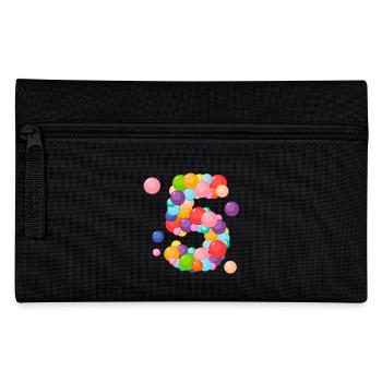 I am 5 years old, birthday 5 years, 5 years old - Pencil Case - black - Front