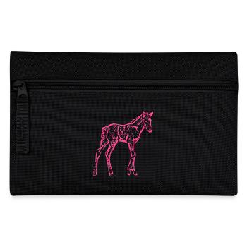 Pferd rosa pink - Federtasche - Schwarz - Vorne