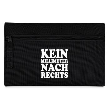 kein millimeter nach rechts - Federtasche - Schwarz - Vorne
