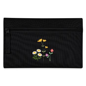 Flowers Blumen - Pencil Case - black - Front