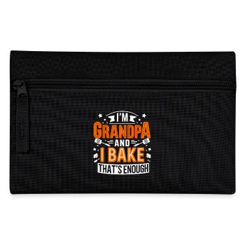 Je suis grand-père et je fais des pâtisseries drôles de grand-père boulanger en disant. - Trousse - noir - Devant