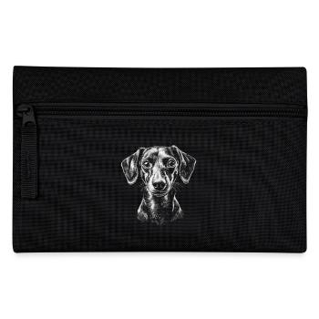 Dachshund Portrait Miniature Dachshund Dog Dog - Pencil Case - black - Front