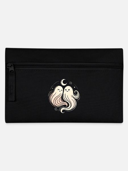 Ghostly Duo in Moonlit Swirls - Pencil Case - black