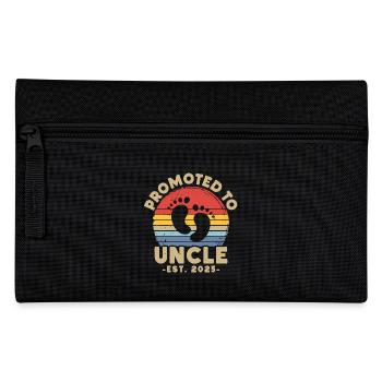 Promoted to uncle set for 2025 - Pencil Case - black - Front