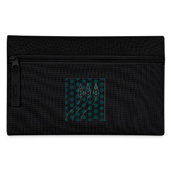 Plant Pattern Dots - Pencil Case - black - Front