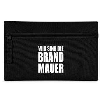 wir sind die brandmauer - Federtasche - Schwarz - Vorne