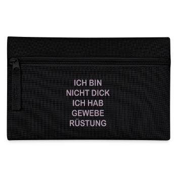 Lustige Sprüche Geweberüstung Nicht Dick - Federtasche - Schwarz - Vorne