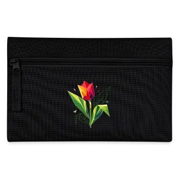 Tulipe géométrique – l’élégance dans les polygones - Trousse - noir - Devant