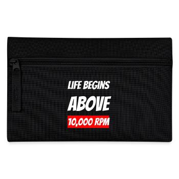 La vie commence au-dessus de 10 000 tr/min - Trousse - noir - Devant