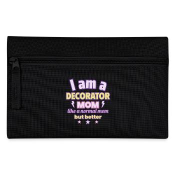 Dekorateurin-Mama, Muttertag Geschenk, Kreativität - Federtasche - Schwarz - Vorne