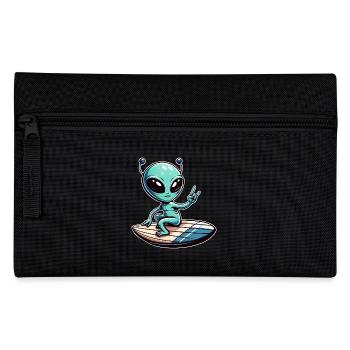 Alien Alien UFO Surfer Beach Summer Urla - Pencil Case - black - Front