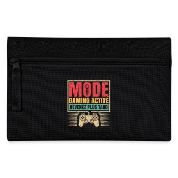 Spielmodus aktiviert Später zurückkommen Gamer-Humor - Federtasche - Schwarz - Vorne
