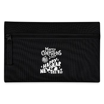 Merry Christmas And Happy New Year - Pencil Case - black - Front