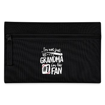 Baseball I am Not Just His Grandma I'm His Fan - Pencil Case - black - Front