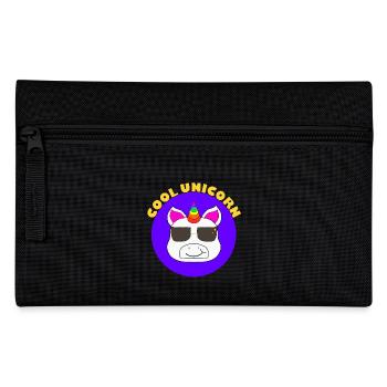 Licorne cool avec des lunettes de soleil - Trousse - noir - Devant