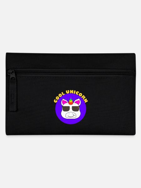 cooles Einhorn mit Sonnenbrille - Federtasche - Schwarz