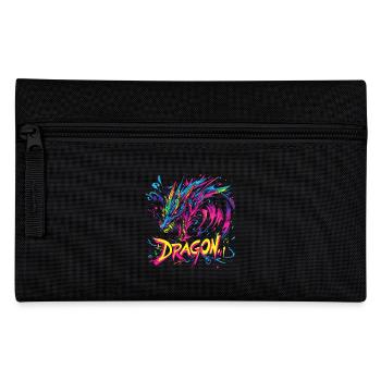 Drache Bunt Fantasie Magie Mystik Mythologie Kunst - Federtasche - Schwarz - Vorne