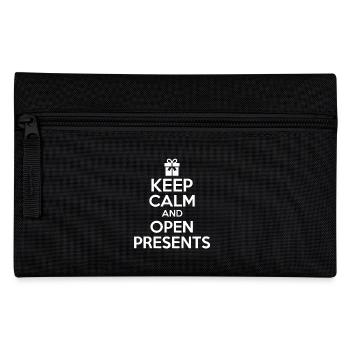 Christmas Keep Calm And Open Presents - Pencil Case - black - Front