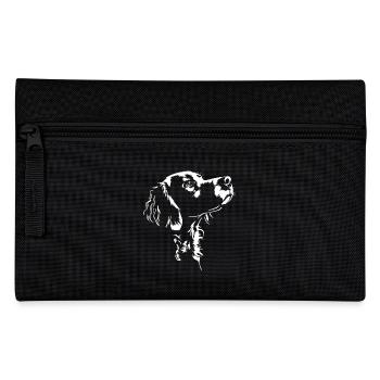 Epagneul Breton Silhouette Hunde Hund Wilsigns - Federtasche - Schwarz - Vorne