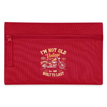 Jahrgang 1987 geboren Motorrad Geburtstag Geschenk - Federtasche - Rot - Vorne