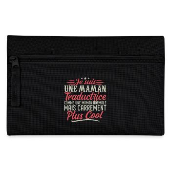 Je suis une maman Traductrice, carrément cool - Trousse - noir - Devant