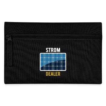 Strom Dealer - Photovoltaik - Solarenergie - Federtasche - Schwarz - Vorne