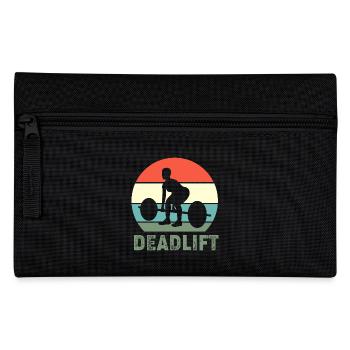 Deadlift Gym Fitness Workout Hantel Bodybuilder - Federtasche - Schwarz - Vorne
