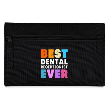 Receptionist Dentist - Pencil Case - black - Front